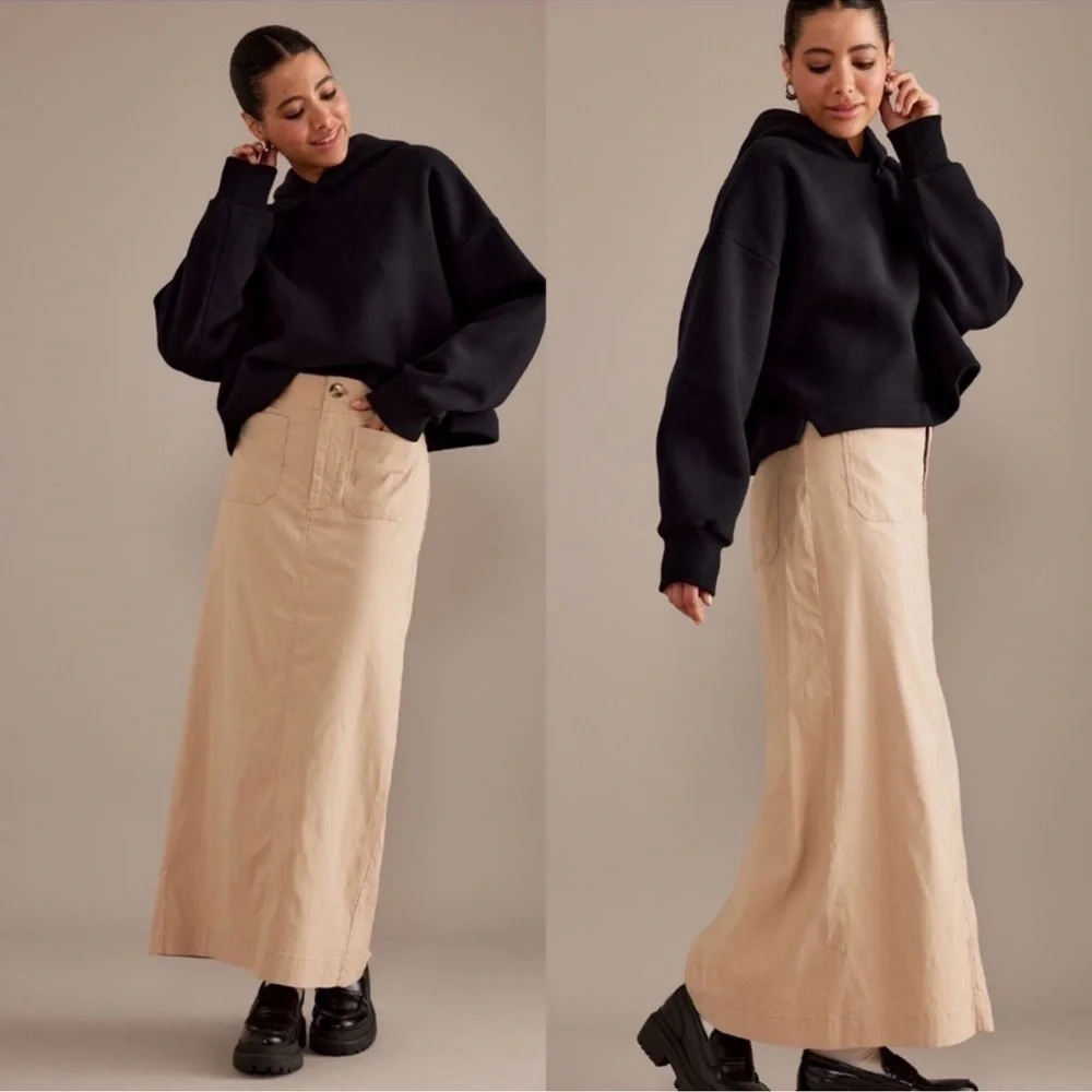NWT Anthropologie Maeve Magic Fabric The Colette Maxi Skirt, XS 🟥